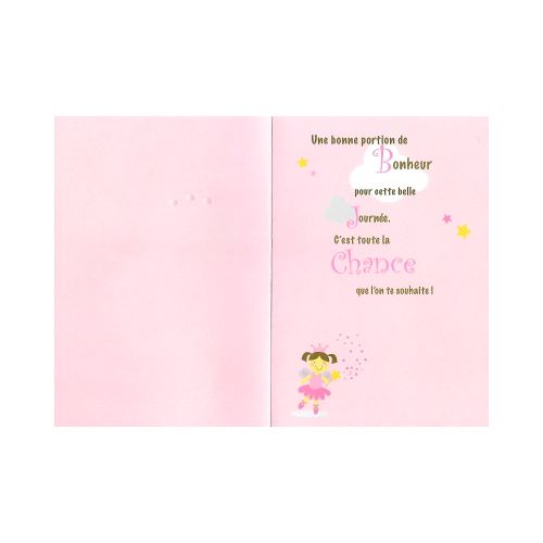 Carte De Voeux Enfant - Anniversaire - 4 Ans Fille - Carte de vœux