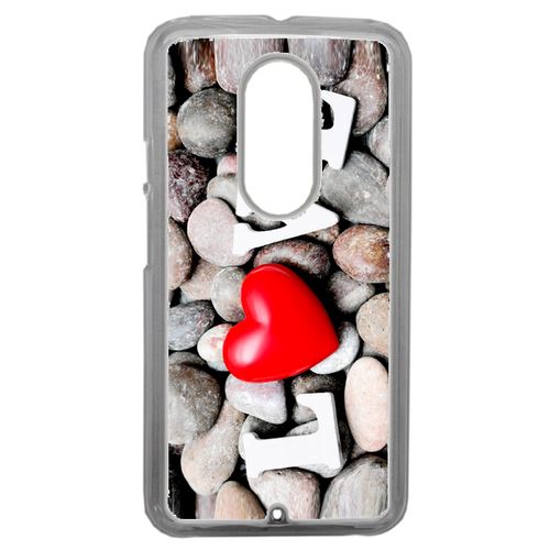 Coque Love Galet Compatible Motorola Moto X2 Transparent