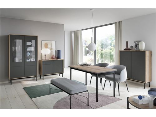 BOBOCHIC Buffet bas BASIC 100 Bois et Graphite