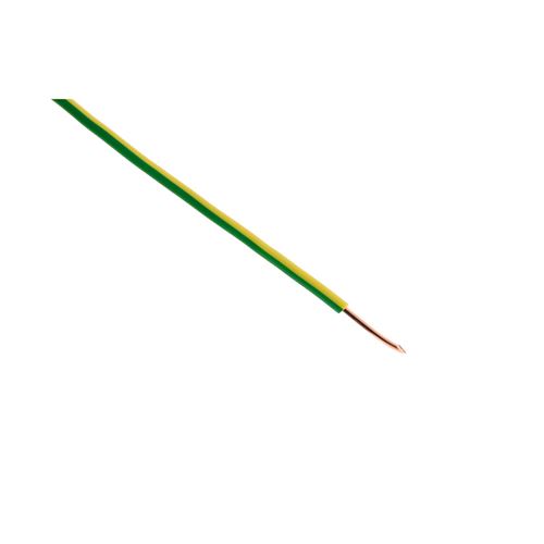 Fil d'alimentation électrique HO7V-U 1,5mm² Vert/Jaune - 100m