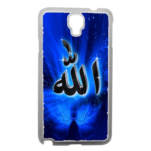 Coque Allah Religion Bleu Nuit Compatible Samsung Note 3 Neo Transparent