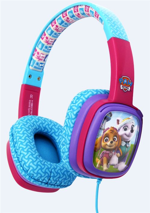 Casque Pat'Patrouille Kidsafe limité à 85dB et prise jack 3,5mm