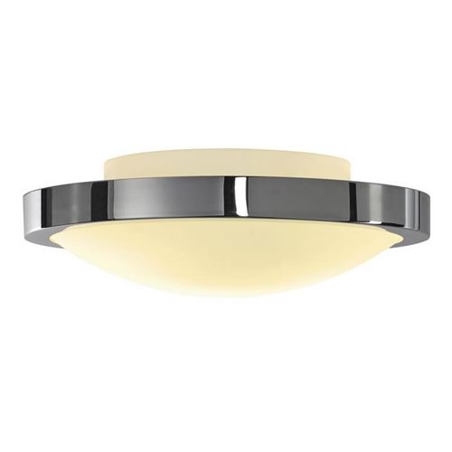 Plafonnier circulaire verre Corona CL-1 IP21 D30 cm - Chrome
