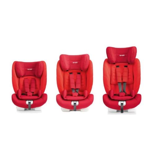 BREVI - Tazio TT avec Top Tether - Siege.auto Groupe 1/2/3 Reclinabile (9-36 kg) - couleur rouge