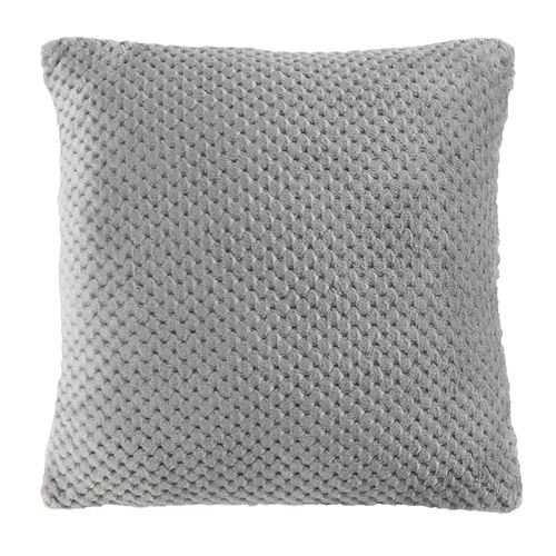 Housse de Coussin + Zippé avec encart Coral Jacquard Didou Gris 40 x 40 cm