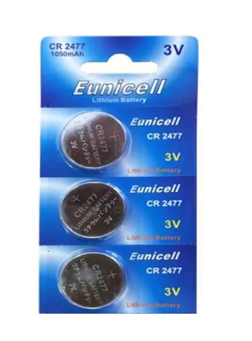 3 piles EUNICELL CR2477 3V au lithium CR 2477
