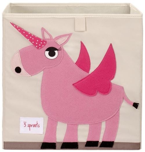 3 Sprouts - Cube de rangement jouets - Licorne - Enfant - Image 3