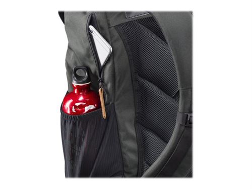 mantona Luis - Sac à dos pour appareil photo - nylon, cuir - vert - 14 