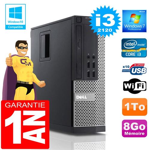 Pc dell 990 sff core i3-2120 ram 8go disque 1 to wifi w7 État correct -  reconditionné disponible sur Fnac