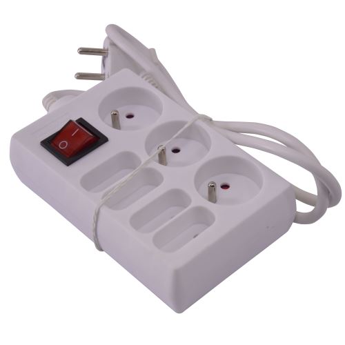 Bloc 3+4 prises avec interrupteur 3g*1.0mm2