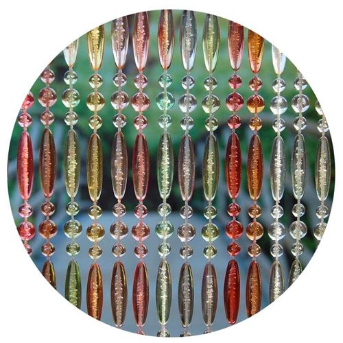 La Tenda - Rideau de porte en perles multicolores Stresa 90 x 210 cm