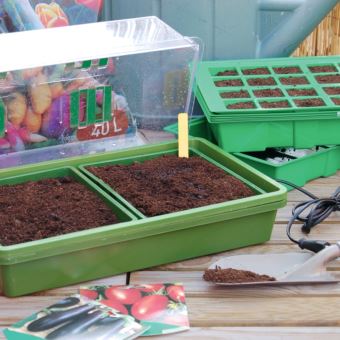 Mini serre chauffante pour semi 39 x 25 x 20 cm - 1