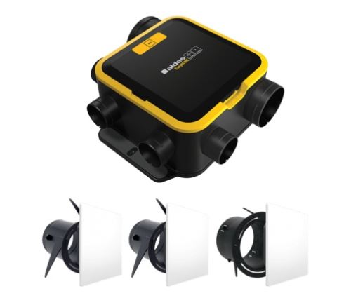 Aldes Noir Kit Vmc Easyhome Auto Compact + 3 Bouches Colorline 11026036 - Image 1