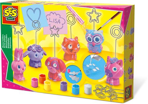 SES Creative porte-mémo en plâtre et peinture 14 pièces