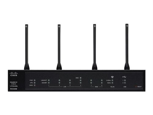 Cisco Small Business RV340W - Routeur sans fil - commutateur 4 ports - GigE, 802.11ac Wave 2 - ports WAN : 2 - 802.11a/b/g/n/ac Wave 2 - Bi-bande