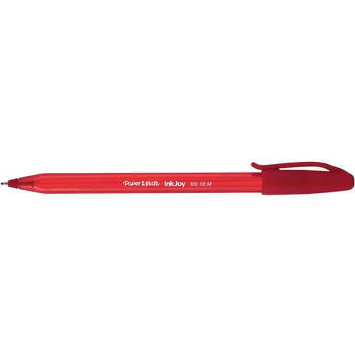 Stylo bille Papermate InkJoy 100 pointe moyenne rouge
