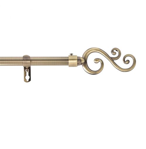 Paris Prix - Kit Tringle Déco Extensible soliste 120-210cm Laiton