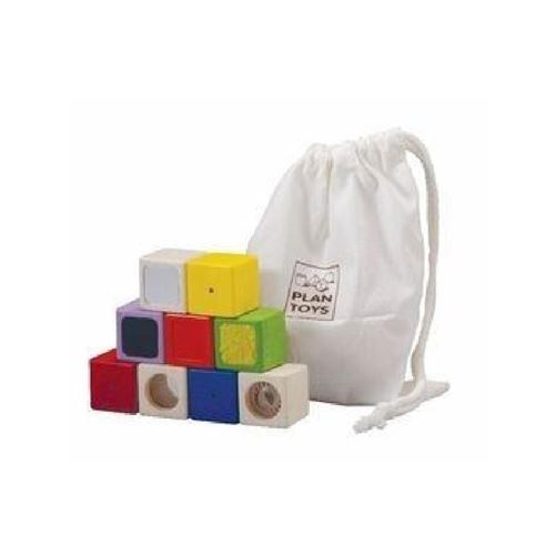 PLAN TOYS Jeu en bois Blocs Sensoriels