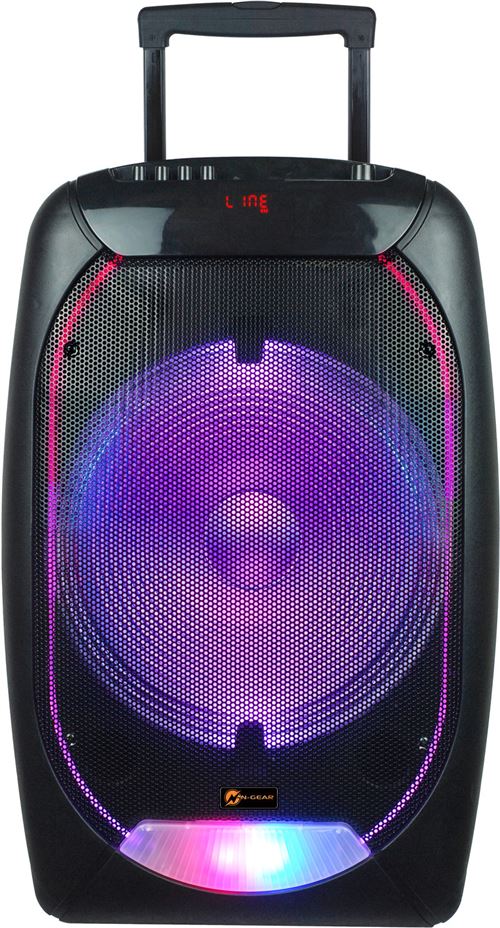 N-Gear chariot de haut-parleurs The Flash 1510bluetooth 500W noir