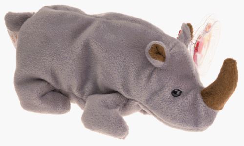Ty Beanie Babies - Spike le Rhinocéros (à la retraite)
