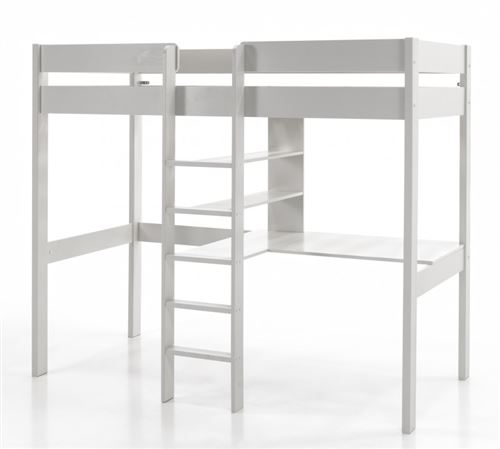 Mes Blanc Lit Surélevé - 90X200 Cm - Image 3