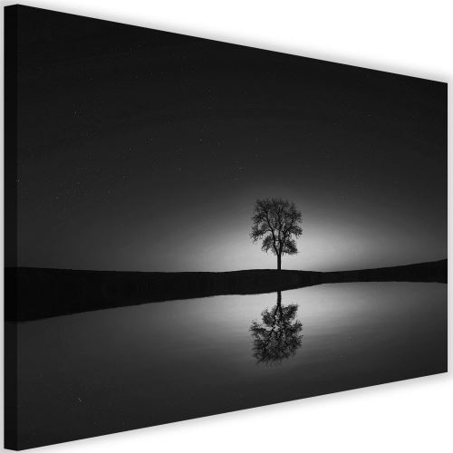 Impression sur toile Tableau Image moderne Canevas Arbre Ciel étoilé 2 90x60