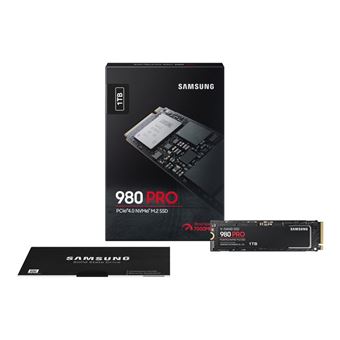 Disque SSD Interne Samsung Portable 980 Pro MZ V8P1T0BW NVMe 1 To Noir SSD internes Achat prix fnac