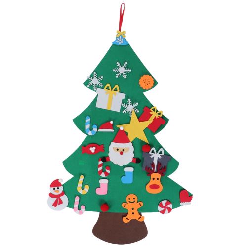 Noël Décoration Arbre de Noël Artisanat Ornements Nouvelle Année Porte Décoration Murale DIY Feutre
