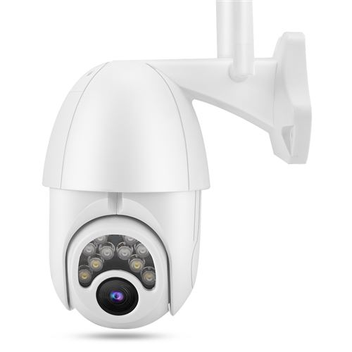 100-240V 1080P Caméra de surveillance HD Extérieure WiFi IR Etanche Double Caméra IP de Sécurité (Prise UE)