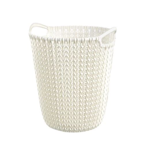 CURVER Corbeille de rangement 7 L - Aspect tricot - Blanc cassé