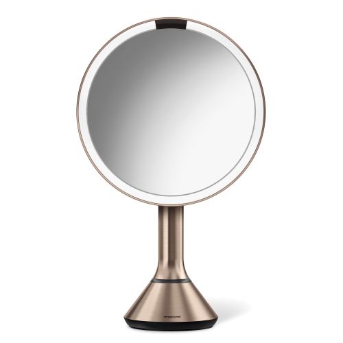 simplehuman Miroir À Capteur Luminosité Réglable D’Un Simple Geste Acier Inoxydable Or Rose