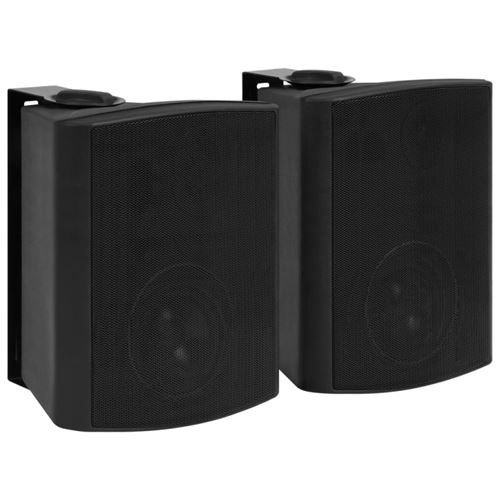 vidaXL Haut-parleurs stéréo muraux 2 pcs Noir Intérieur Extérieur 120W