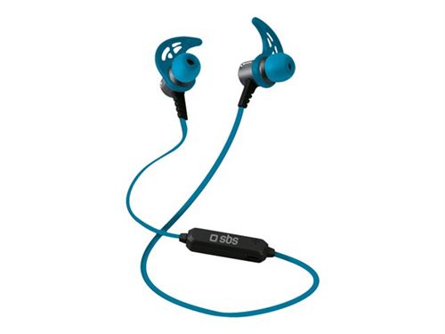 SBS Magnetic Runner - In-ear hoofdtelefoons met micro - inwendig - Bluetooth - draadloos - blauw