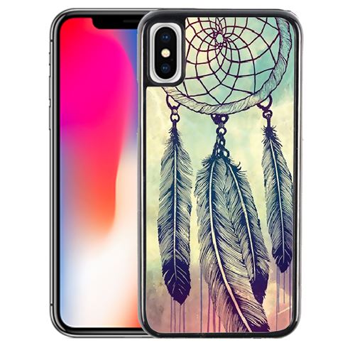 Coque pour iPhone XS dreamcatcher plumes