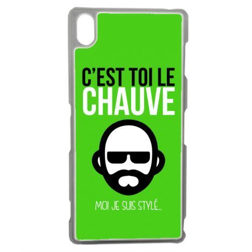 Coque transparente sony z3 c est toi le chauve moi je suis styl 11