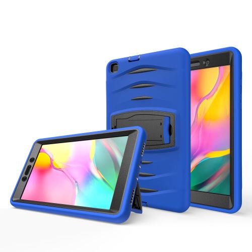 Coque en TPU + Silicone résistant aux chocs avec béquille bleu pour votre Samsung Galaxy Tab A 8.0 Wi-Fi (2019) SM-T290