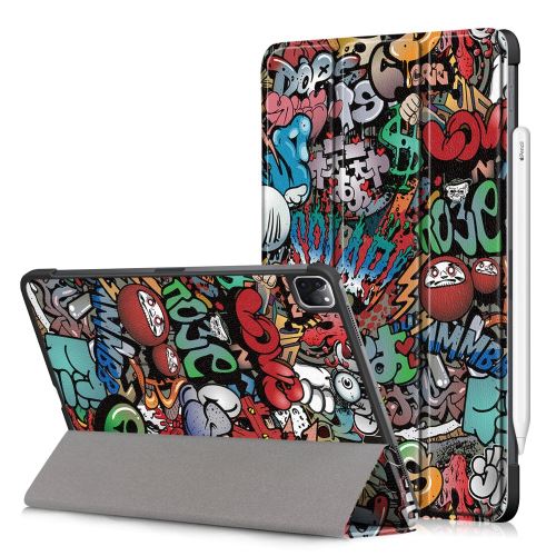 Générique Etui En Pu + Tpu Impression De Motifs Avec Support Tri-Pliure Graffiti De Dessin Animé Pour Apple Ipad Pro 11 Pouces (2020) - Image 1