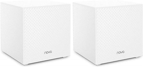 Tenda Nova MW12 - Wifi-systeem (2 routers) - up to 350 sq.m - maas - GigE, 802.11ac Wave 2 - 802.11a/b/g/n/ac Wave 2 - Tri-Band