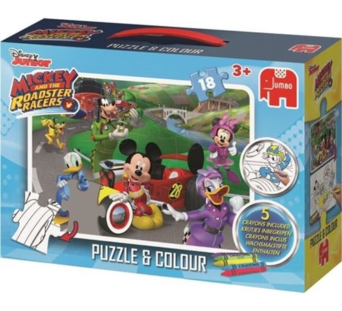 Jumbo Coloriage puzzle Disney Mickey Mouse 23 pièces