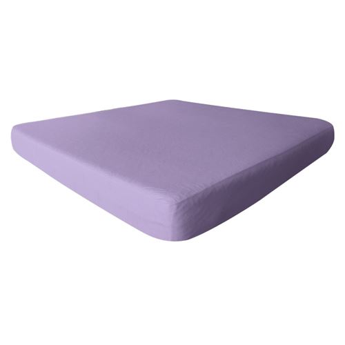 FRESH - Drap Housse 160x200cm Mauve Imperméable et Respirant