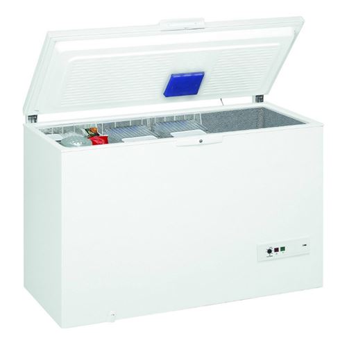 Whirlpool WHM39112 - Congélateur coffre - pose libre - largeur : 140.5 cm - profondeur : 69.8 cm - hauteur : 91.6 cm - 390 litres - classe E - blanc