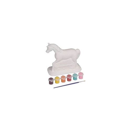 Eddy Toys Ensemble de peintures vous peignez votre cheval 8 pcs blanc