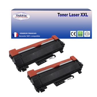 2 Toners compatibles avec Brother TN2420 pour Brother HL-L2350DW Noir - 3  000p -T3AZUR - Toner - Achat & prix
