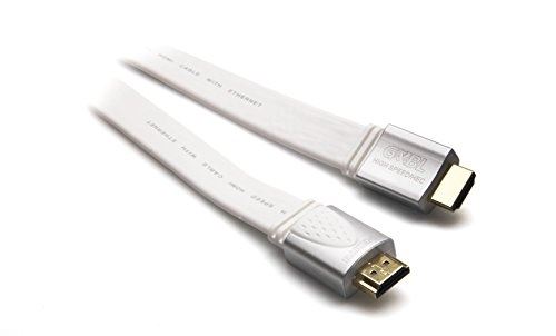 G & bl hd20fl20 audio vidéo câble plat hdmi a vers hdmi a 2 m blanc