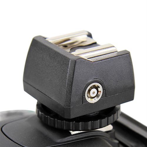 Adaptateur Sabot Griffe Hot-Shoe PC Sync Port 3.5mm pour DSLR Studio Flash