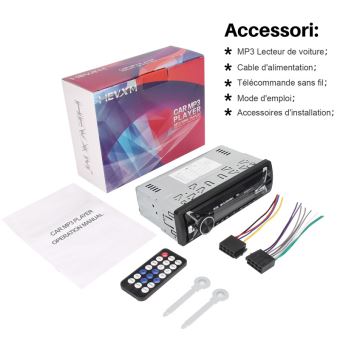 Acheter 12V Autoradio Lecteur MP3 1DIN In-Dash Autoradios Stéréo  Télécommande Numérique Bluetooth Audio USB