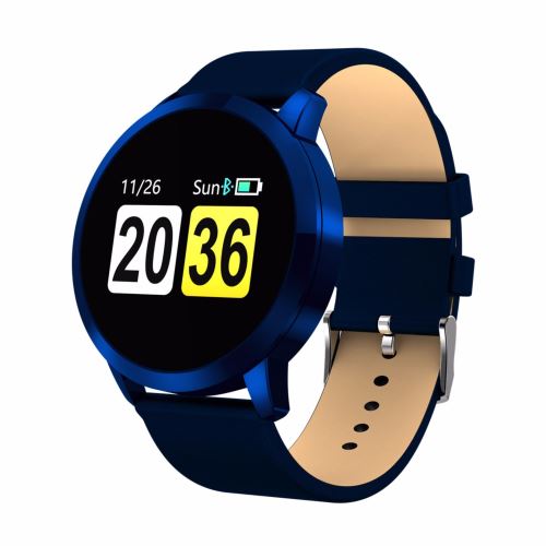 Q8 IP67 montre bracelet coloré de bracelet de pression artérielle de fréquence cardiaque de bracelet coloré Bleu