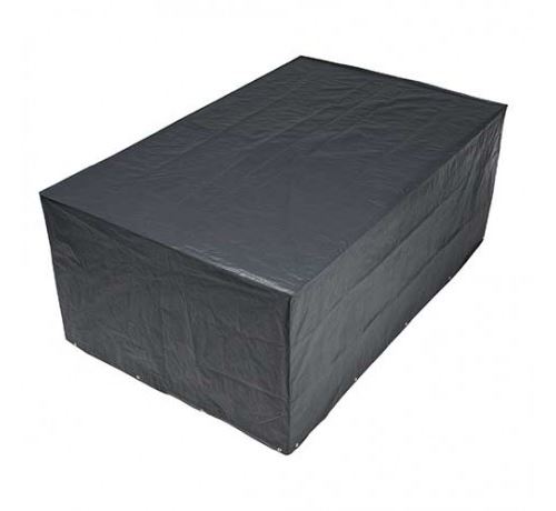 Housse de protection pour table rectangulaire et chaises de jardin Nature H90 x 225 x 143 cm gris foncé