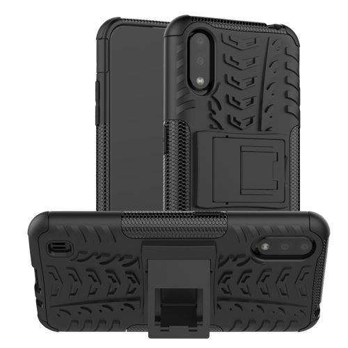 Coque en TPU unique avec béquille noir pour votre Samsung Galaxy A01