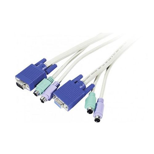 Cordon KVM VGA M/F et PS2 M/M - 3,0M
